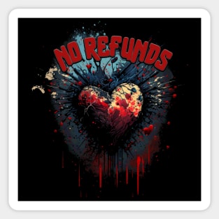 No Refunds Sticker